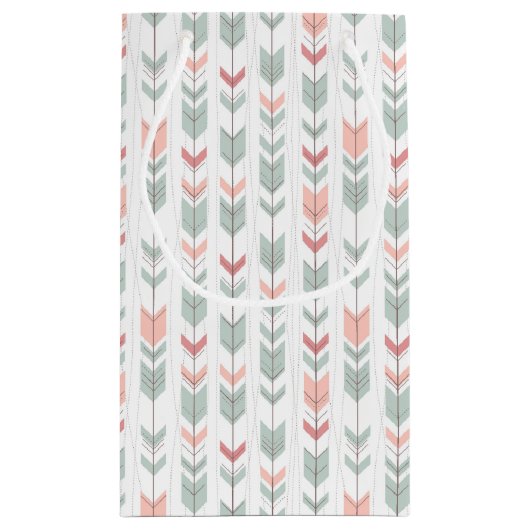 Geometrisch patroon in retrostijl klein cadeauzakje (Achterkant)