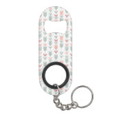 Geometrisch patroon in retrostijl mini flessenopener (Achterkant)