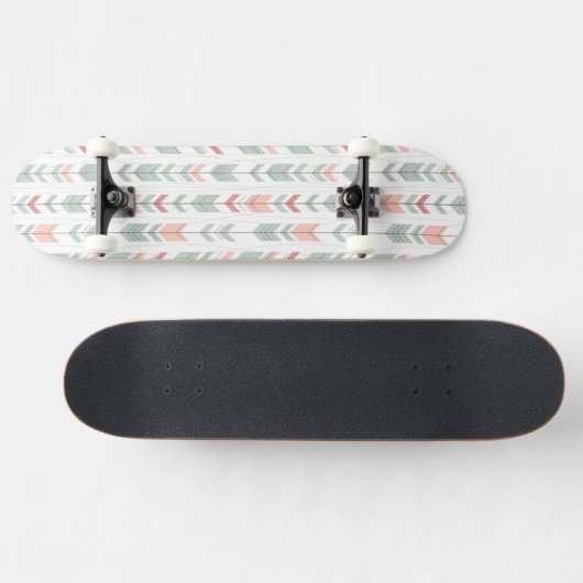 Geometrisch patroon in retrostijl persoonlijk skateboard (Horizontaal)