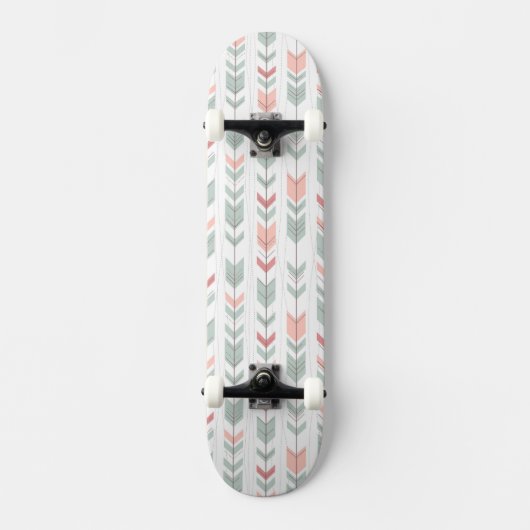 Geometrisch patroon in retrostijl persoonlijk skateboard (Voorkant)