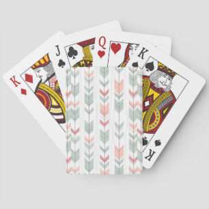 Geometrisch patroon in retrostijl pokerkaarten