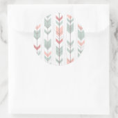 Geometrisch patroon in retrostijl ronde sticker (Tas)