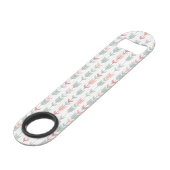 Geometrisch patroon in retrostijl speed flessenopener (Voorkant Gekanteld)