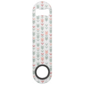 Geometrisch patroon in retrostijl speed flessenopener (Achterkant)