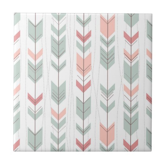 Geometrisch patroon in retrostijl tegeltje (Voorkant)