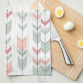 Geometrisch patroon in retrostijl theedoek (Quarter Fold)