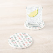 Geometrisch patroon in retrostijl zandsteen onderzetter (Zijkant)