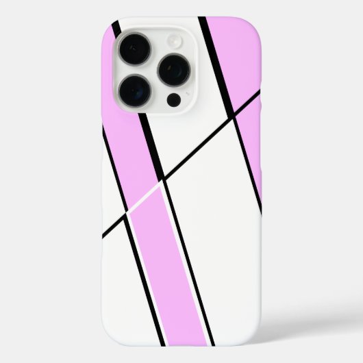 Geometrisch patroon in roze en wit Case-Mate iPhone case (Achterkant)