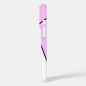 Geometrisch patroon in roze en wit Case-Mate iPhone case (Achterkant / Links)