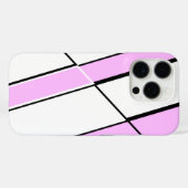 Geometrisch patroon in roze en wit Case-Mate iPhone case (Achterkant (horizontaal))