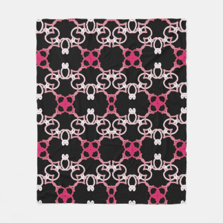 Geometrisch patroon in roze, wit en Paarse. Fleece Deken