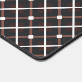 Geometrisch patroon in zwarte en warme bruine tint bureaumat (Hoek)