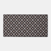 Geometrisch patroon in zwarte en warme bruine tint bureaumat (Voorkant)