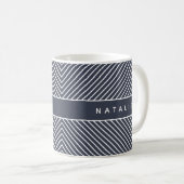 geometrisch patroon initiaal / monogram koffiemok (Voorkant rechts)