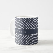 geometrisch patroon initiaal / monogram koffiemok (Voorkant links)