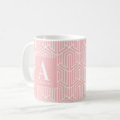 geometrisch patroon initiaal / monogram koffiemok (Voorkant links)