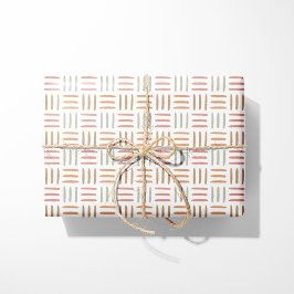 Geometrisch patroon Inpakpapier Roze Boho Lijnen