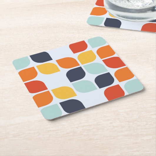 geometrisch patroon kartonnen onderzetters (Schuin)