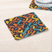 Geometrisch patroon kartonnen onderzetters (Schuin)