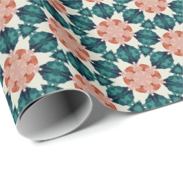 Geometrisch patroon Kerststerren 11 Cadeaupapier