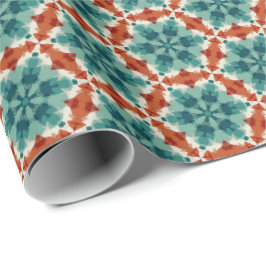 Geometrisch patroon Kerststerren 6 Cadeaupapier