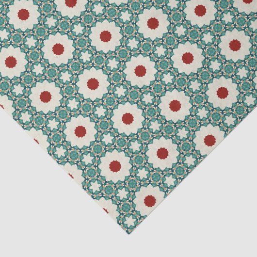 Geometrisch patroon Kerststerren 9 Tissuepapier (Detail)