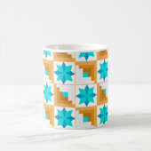 Geometrisch patroon kleurrijke patchwork koffiemok (Center)