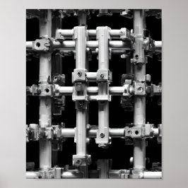 Geometrisch patroon Kunst: Abstracte modulaire mac Poster