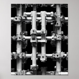 Geometrisch patroon Kunst: Abstracte modulaire mac Poster