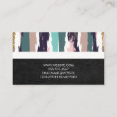 Geometrisch patroon | Leder | Artistisch patroon Visitekaartje (Achterkant)