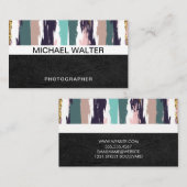 Geometrisch patroon | Leder | Artistisch patroon Visitekaartje (Voorkant / Achterkant)