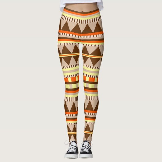 Geometrisch patroon leggings (Voorkant)