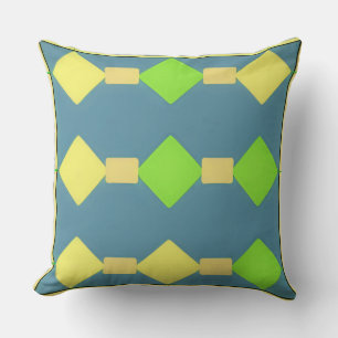 💙 Geometrisch patroon Levendig Huis Stijl Kunst ✨ Kussen