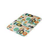 Geometrisch patroon Levendig Retro Midden Eeuw Mod Badmat (Gekanteld)
