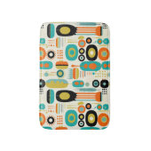 Geometrisch patroon Levendig Retro Midden Eeuw Mod Badmat (Voorkant Verticaal)