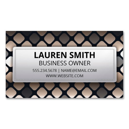 Geometrisch patroon magnetisch visitekaartje (Voorkant)