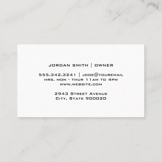 Geometrisch patroon | Makeup en schaar Visitekaartje (Achterkant)