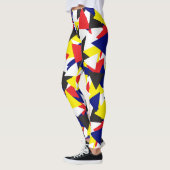 Geometrisch patroon Maritieme vlaggen Kleurrijk Leggings (Links)