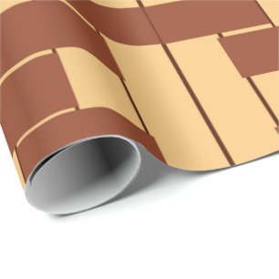 Geometrisch patroon met afwisselend bruine cadeaupapier