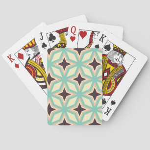 Geometrisch patroon met afwisselende donkere sterv pokerkaarten