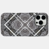 Geometrisch patroon met besneeuwde winterbomen Case-Mate iPhone case (Achterkant (horizontaal))