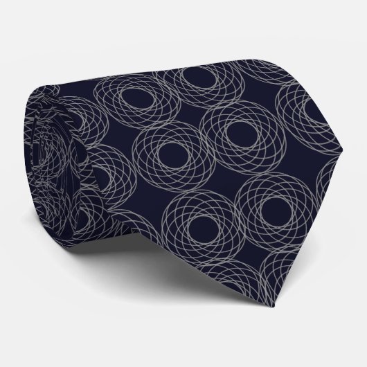 geometrisch patroon met cirkels stropdas (Opgerold)