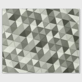 Geometrisch patroon met driehoeken van de grijswaa cadeaupapier (Vlak)