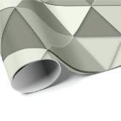Geometrisch patroon met driehoeken van de grijswaa cadeaupapier (Rol Hoek)