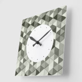 Geometrisch patroon met driehoeken van de grijswaa vierkante klok (Hoek)