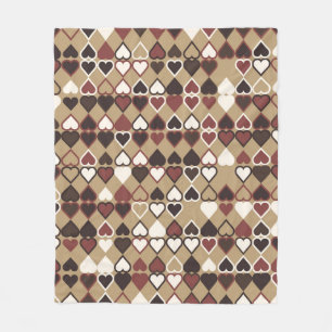 Geometrisch patroon met gekleurde elementen, abstr fleece deken