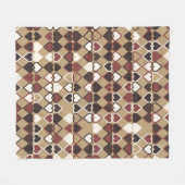 Geometrisch patroon met gekleurde elementen, abstr fleece deken (Voorkant (Horizontaal))