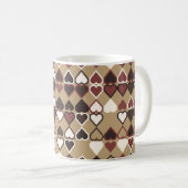 Geometrisch patroon met gekleurde elementen, abstr koffiemok (Voorkant rechts)