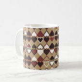 Geometrisch patroon met gekleurde elementen, abstr koffiemok (Voorkant links)