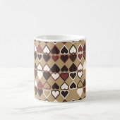 Geometrisch patroon met gekleurde elementen, abstr koffiemok (Center)